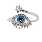 evil eye adjustable ring