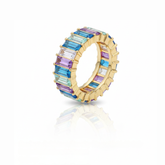 Rainbow Baguette Ring