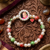 Pearl and Mixed Stone Divine Portrait Bracelet - A Spiritual Token