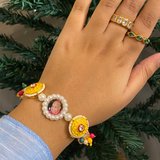Spiritual Aura Pearl & Meenakari Devotional Bracelet