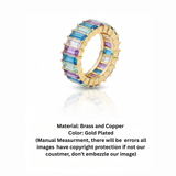 Rainbow Baguette Ring