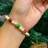 Pearl and Mixed Stone Divine Portrait Bracelet - A Spiritual Token