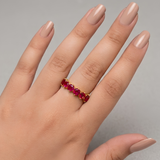 18K Gold Ruby Eternity Band Ring