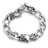 Artisan Engraved Curb Chain Bracelet