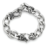 Artisan Engraved Curb Chain Bracelet