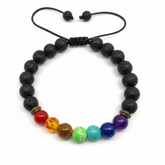 7 Chakra Lava Rock Diffuser Bracelet