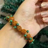 Sacred Trideva PANCH MUKH Rudraksha Spiritual Bracelet