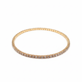 Classic Gold-Tone Cubic Zirconia Tennis Bracelet