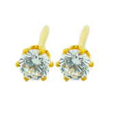 2mm gold plated zircon studs image 0