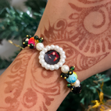 Celestial Harmony: Handcrafted Multi-Chroma Medallion Bracelet
