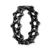 Oxidized Interlocking Weave Band Ring