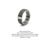 Oxidized Silver Textured Band Ring