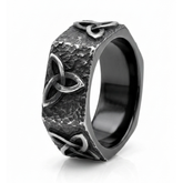 Hammered Sterling Silver Celtic Trinity Ring