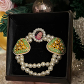 Divine Heritage: Guruji Swaroop Meenakari Blessing Bracelet