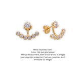 Elegant Gold-Plated CZ Ear Jacket Earrings