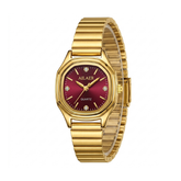 AILAER Vintage Crimson Gold-Toned Wristwatch