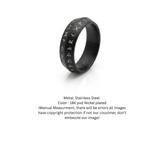 Norse Mystery: Black Matte Runic Band