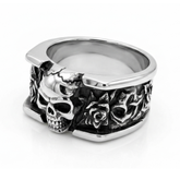Gothic Skull Stainless Steel Statement Ring for Men