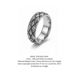 Vortex of Eyes Antique Silver Band