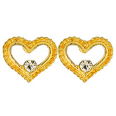 heart zircon studs image 0