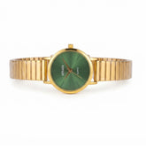 ATRAER Emerald Dial 18K Gold PVD Plated Stainless Steel Women's Watch