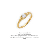 Solstice Hammered Solitaire Ring