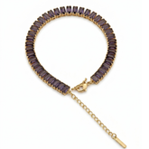 Purple zircon tennis Bracelet _D383