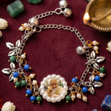 Divine Blossom Silver Charm Bracelet
