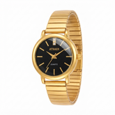 Sophisticated Minimalism: The Petite Gold & Black Dial Watch