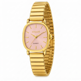 AILAER Vintage Crimson Gold-Toned Wristwatch