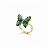 Crystal Butterfly Rings