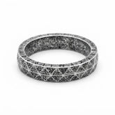 Ancient Runes Textured Band Ring