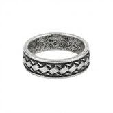 Men's Vintage Braided Band Ring in Antique Silver Finish