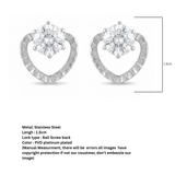 Heart shaped earrings D488