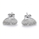 Jamie butterfly silver plated studs