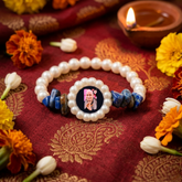 Guru Ji Blue Lapis & Pearl Bracelet