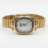 Annie Time Vintage Mother of Pearl Gold Watch