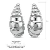 Spiral Silver Plated Teardrops