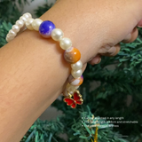 Spiritual Beaded Kada with Butterfly Charm & Guru Ji Photo