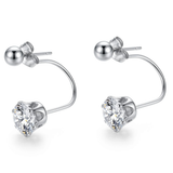 White zircon studs D573