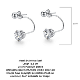 White zircon studs D573