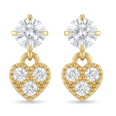 HEART SHAPED ZIRCON STUDS