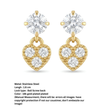HEART SHAPED ZIRCON STUDS