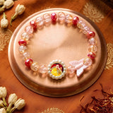 Aethel 18K Gold-Plated Personalized Spiritual Pearl & Crystal Bracelet