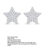 STAR SHAPPED ZIRCON STUDDED EARINGS