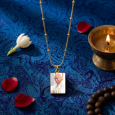 Guruji Blessings Rectangular Photo Pendant