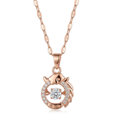 Ethereal Rose Dancing Stone Pendant
