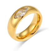 The Marquise Solitaire Dome Ring