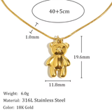 The Luxe Beau Bear Necklace