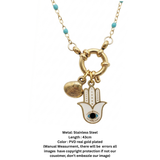 Azure Sea Hamsa Medallion